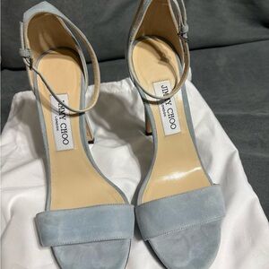 Jimmy Choo Light Blue Suede Heels